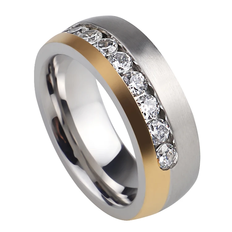 High Quality Famous Brand Design Jewelry 18K real gold plated stainless steel ring
