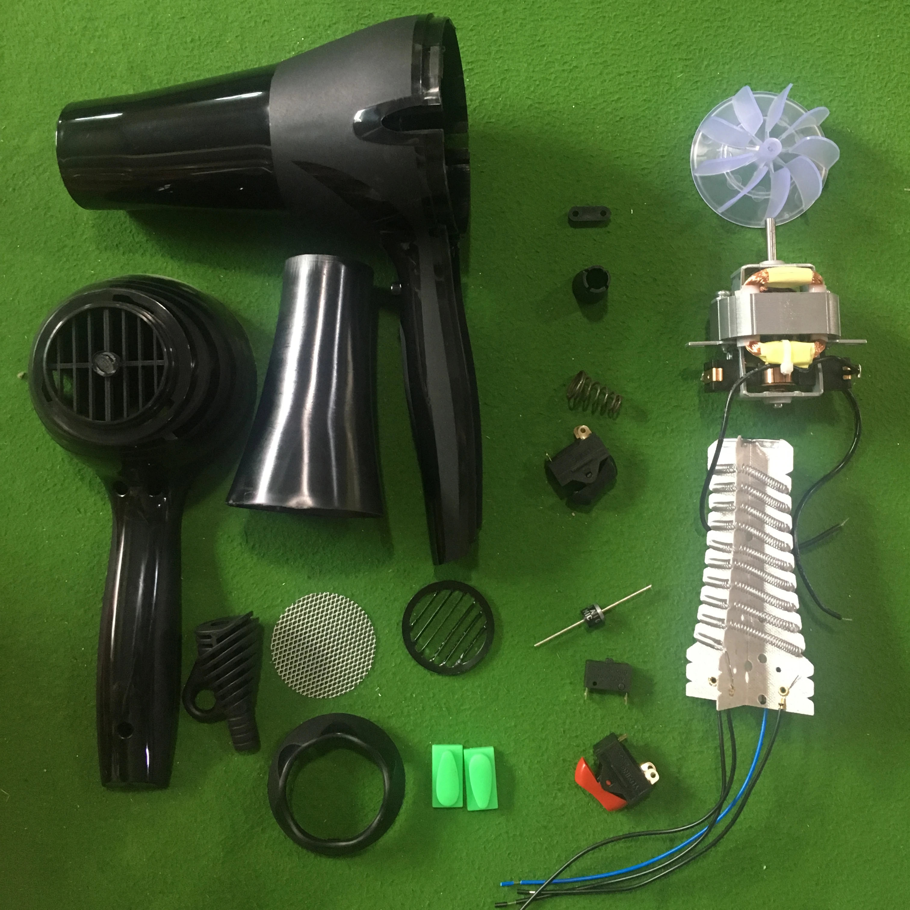 
Blower Factory Custom LOGO AC DC Motor 110V 220V Blow Hair Dryer SKD Part 