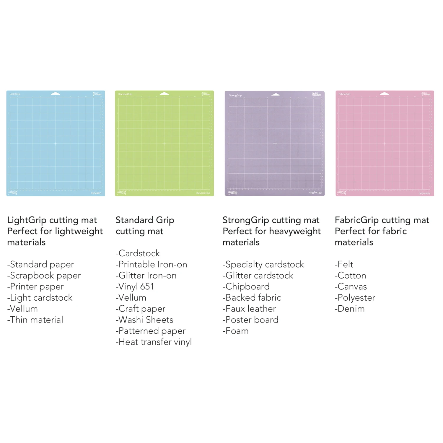 Diylobby Blue Light Grip Adhesive 12x12 Cutting Mat for Cricut Plotter Craft Accessories Mats