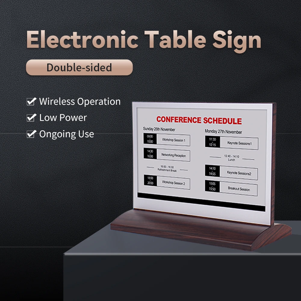 Electronic Conference Meeting Table Name Card E-Ink Epaper Electronic Name Tags  For Office