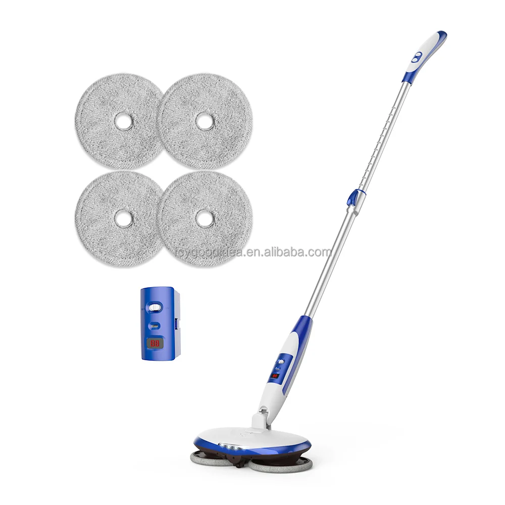QVC cordless spray automatic floor cleaner machine electric spin mop cordless and rechargeable