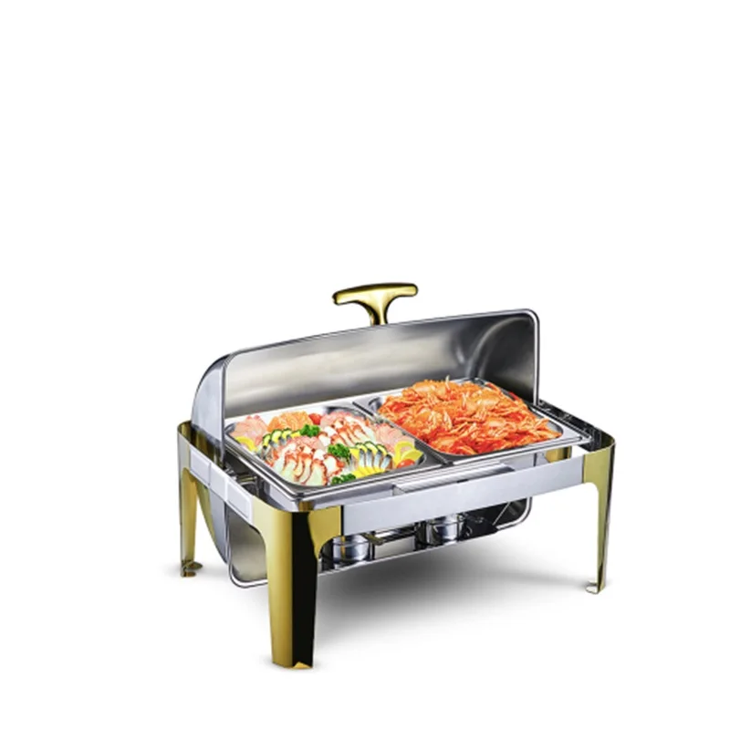 New Style Stainless Steel Roll Top Chafing Dish for hotel & Restaurant Wholesale