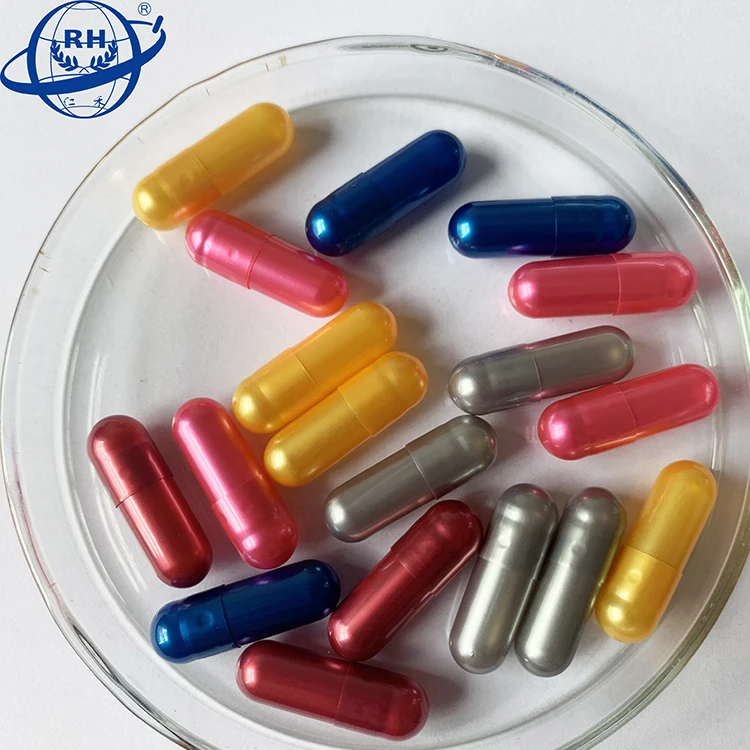 Factory direct sales 00# pearl  color gelatin empty capsule 80000pcs