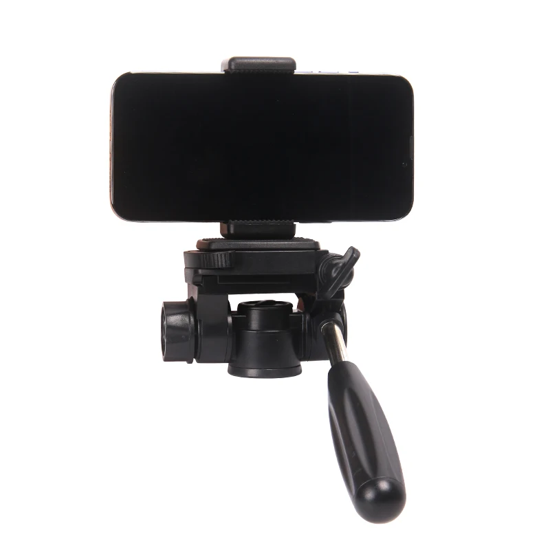 plastic 1/4 and 3/8 screw mount  3-Way Pan and Tilt  video  panoramic fluid tripod  ball head with handle