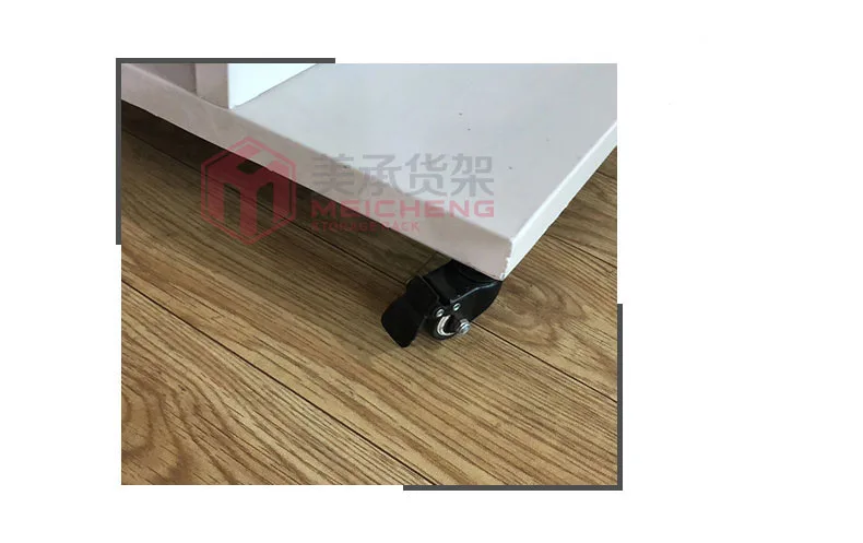 Meicheng 4 Side Supermarket Promotion Display Counter Wood Display Shelves For Retail Stores Cosmetic Supermarket Shelves