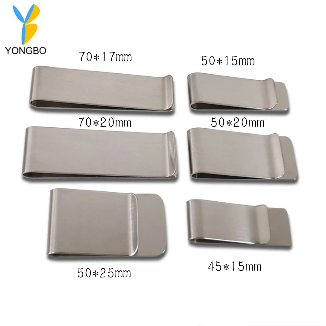 Latest Design Great Quality Stainless Steel Money Clip Customized Logo With Etching