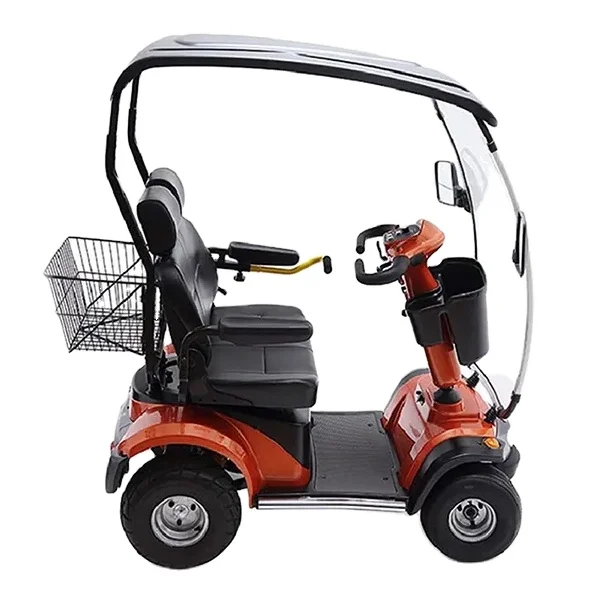 large size 4 wheel electric moblity scooter with roof windscreen