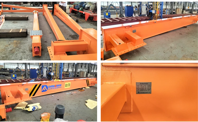 10 ton 16 ton Europe style single girder beam 12.5 T 15 ton gantry crane overhead EOT crane for sale in Seaside workshop