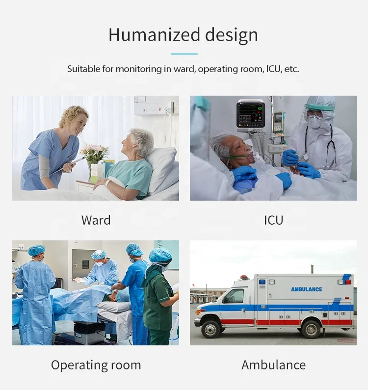 LEPU Made In China Sound And Light Alarm Nibp Cuff Visual Indicator Patient Monitor