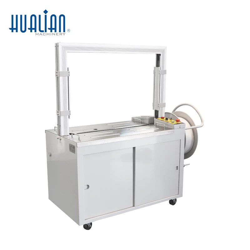 KZ-8060/D Hualian Semi Automatic PP PET Strap Belt Pallet Bundling Strapping Machine For Carton Case