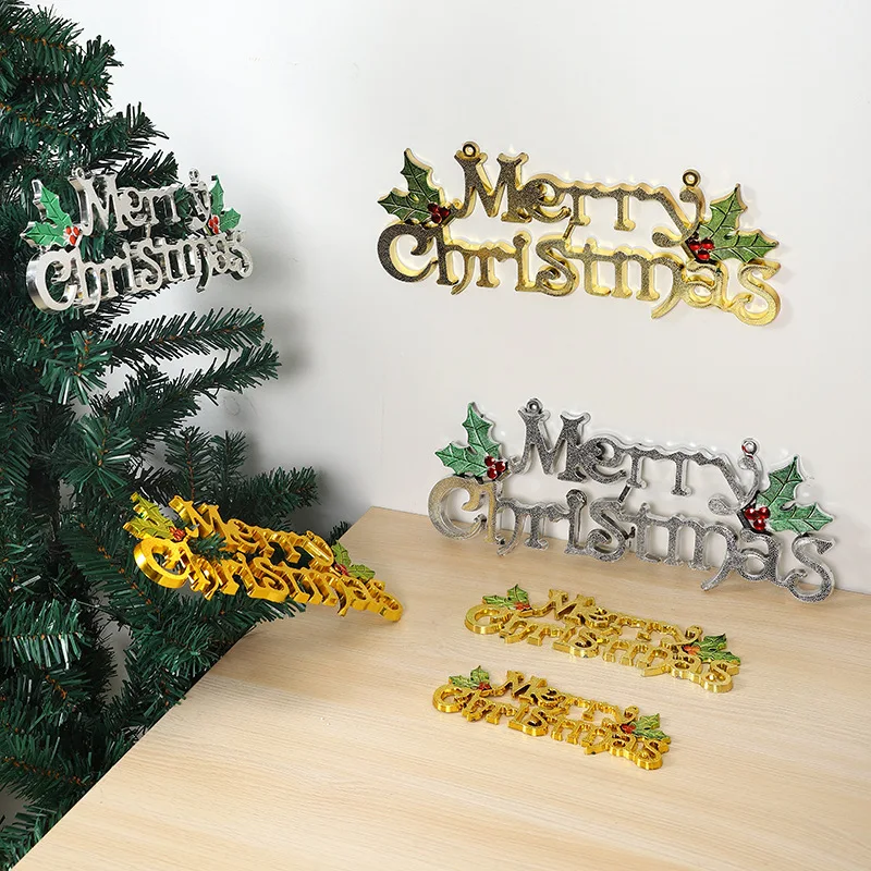 High Quality Merry Christmas Words Decoration Christmas Tree Hanging Navidad Christmas Tree Decorations