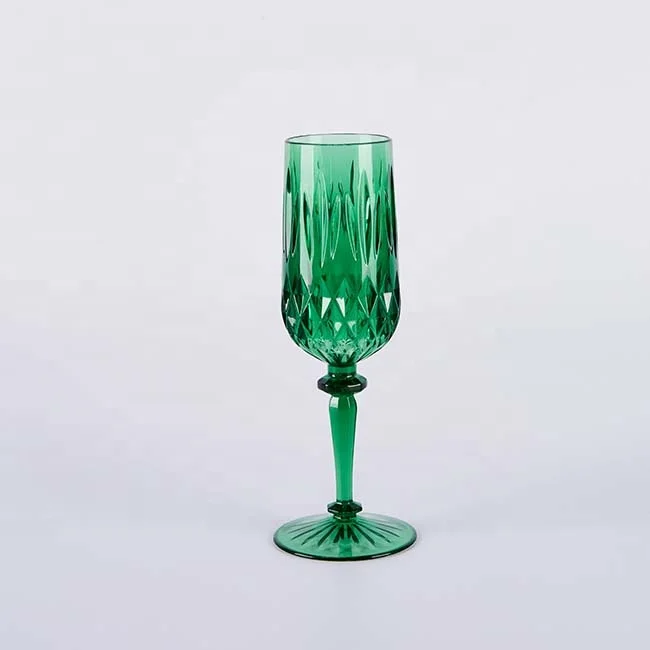 Wedding Green Plastic Wine Glass Manufacture Drink Glasses