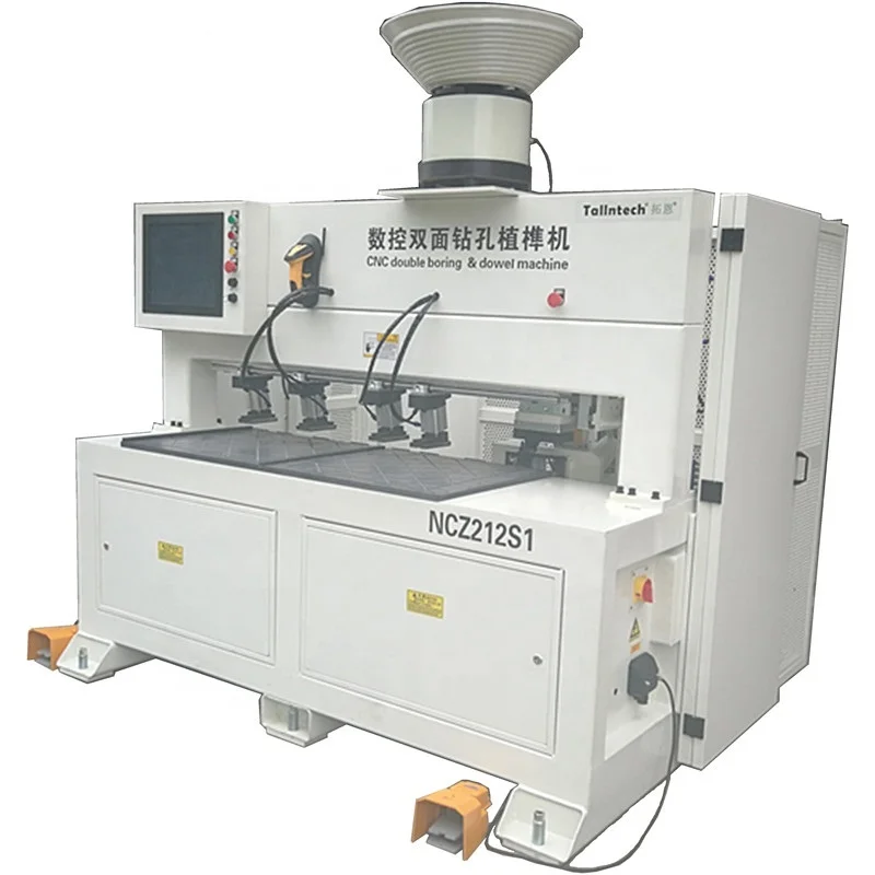 CNC  double spindles boring and dowel insertion fitting machine
