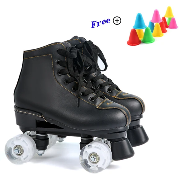 Double rows Outdoor sports adult shining shoes roller skate shoes for adults
