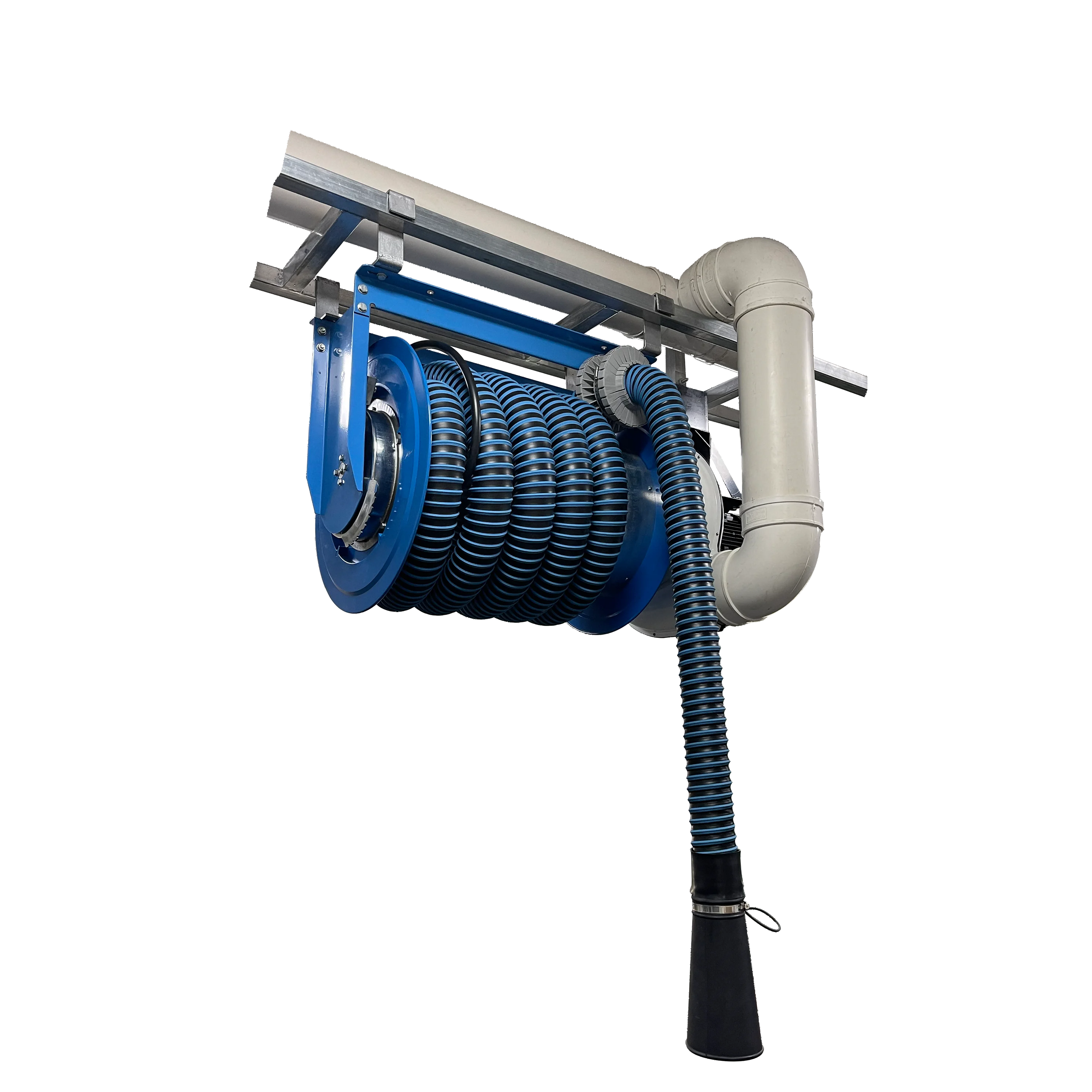 Durable Direct Mounted Manual Spring Workshop Repair Exhaust Extraction Hose Reel Vehicle Equipment