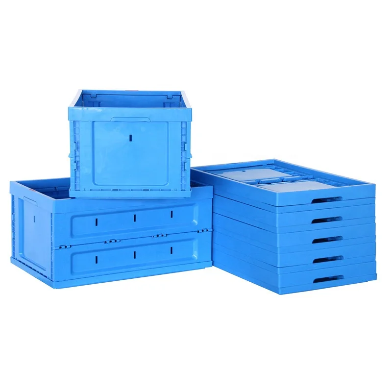 Heavy Duty Plastic Automated Warehouse Storage Stackable And Retrieval System Folding EU Crates