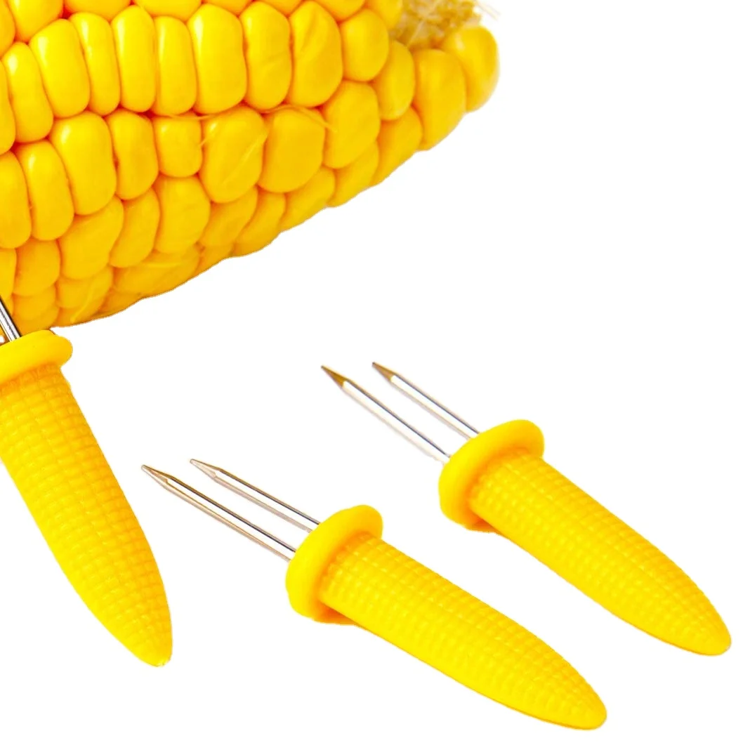 BBQ Cooking Tool Sweet corn on The Cob Skewers Sweetcorn Fork Stainless Steel Corn Holders