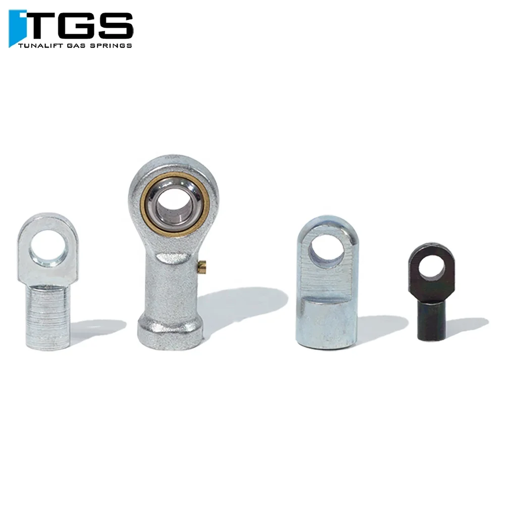 Fork Type End Fitting with Clips Stainless and Black Steel for Gas Spring Strut till to 80 mm Axis Length