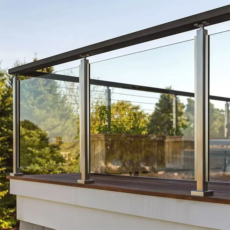 Low Price Stainless Steel Stair Railings Stainless Steel Glass Balcony Railing