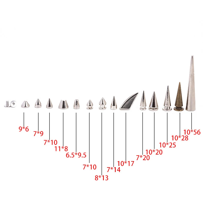 Металлическая конусная заклепка для одежды