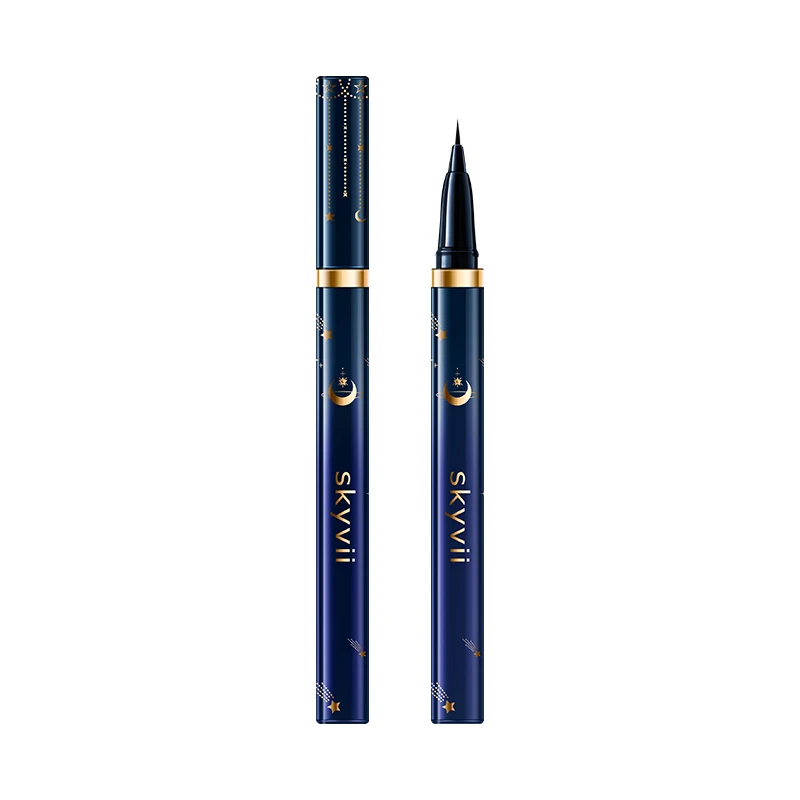 Custom Logo Makeup Noir Eye Eyeliner Pen Long Lasting Waterproof Quick Dry Matte Black Vegan Thin Liquid Eyeliner
