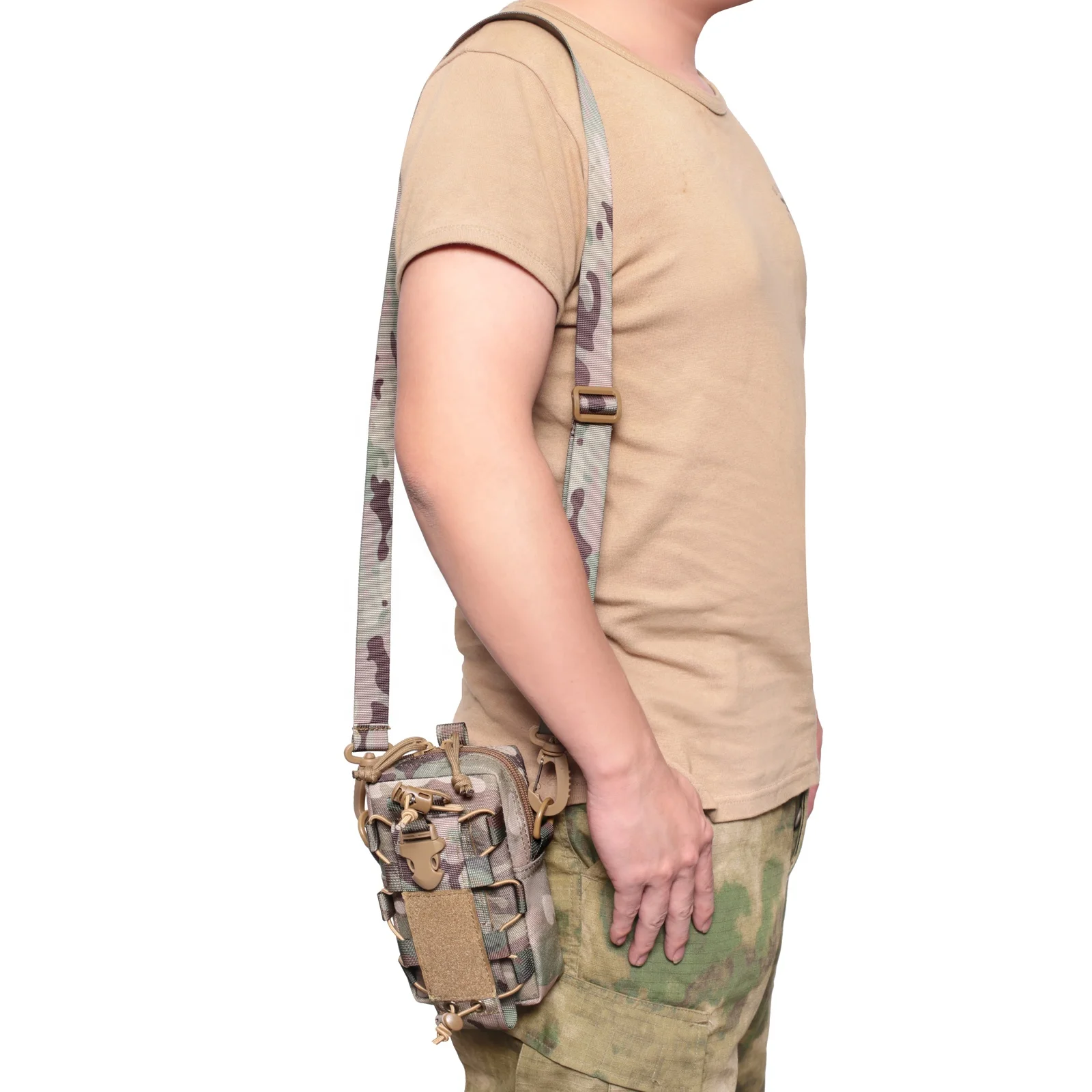 Universal  sling shoulder bag Tactical Molle Belt Loop Hook waist Pouch for Mobile Phones