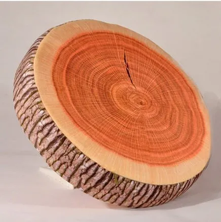 Net red wood smooth section pillow, circular annual ring decoration living room sofa lazy TV pillow/
