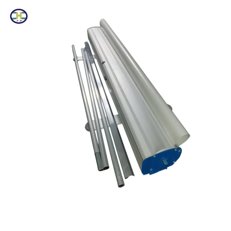 Deluxe aluminum roller shutter display rack advertising banner display rack retractable display rack easy to pull 80x200