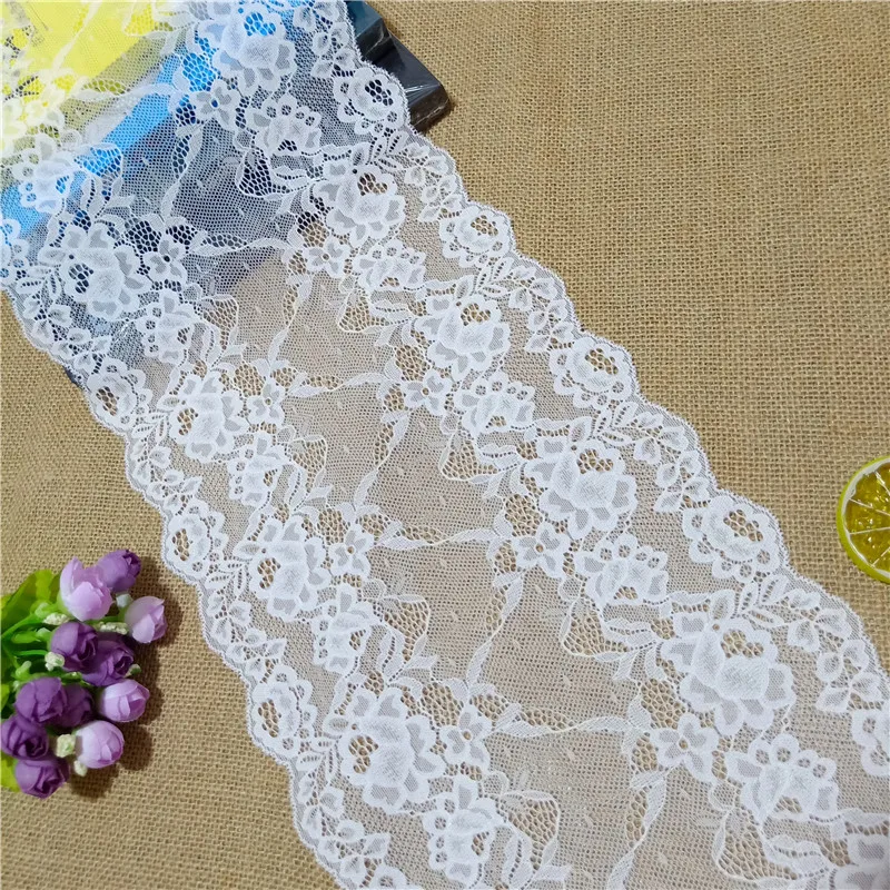 22.5CM flower pattern elastic mesh eye spandex African Indian wholesale fancy stretch lace decorative underwear fabric