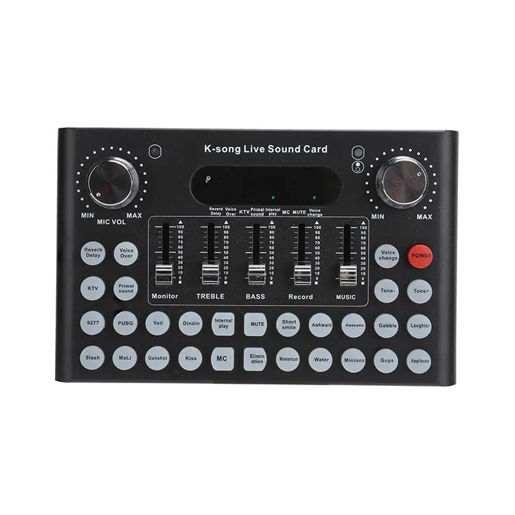 Лидер продаж 2021 Amazon, звуковая карта F007 для записи, звуковая карта для студии, цена, звуковая карта для ПК для IOS, Android