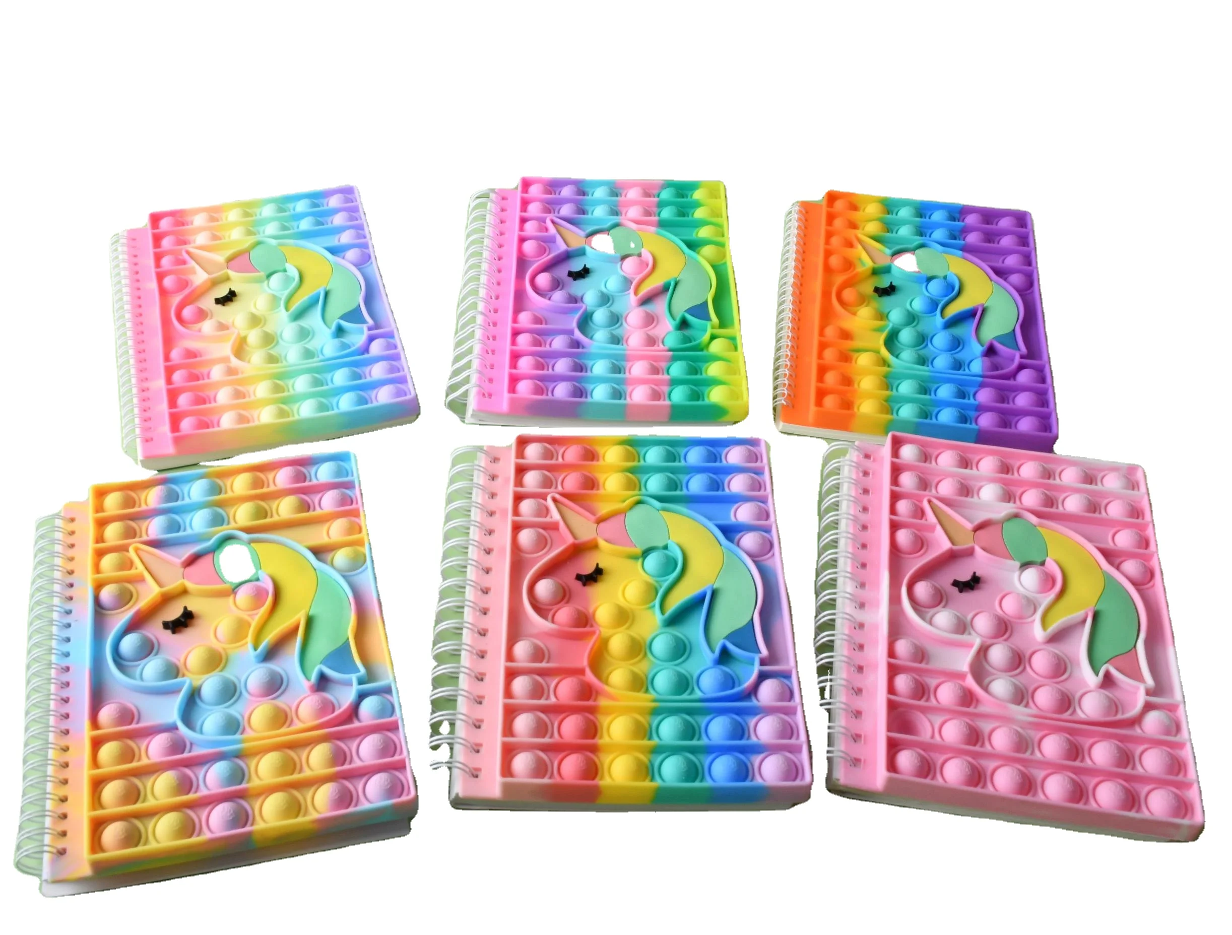Pop it kawaii unicorn notebook stationery for kids back to school