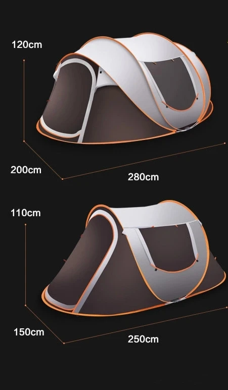 2021 Outdoor marquee tent 3 to 4 Person 5 to 8 People Rainproof Throwing Beach Camping tent Automatic Fast Opening pop up tent