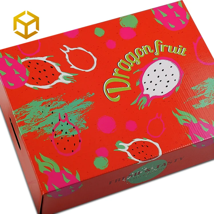 
Corrugated Carton Box Price Cardboard With Handle For Packing Fancy Eco-friendly Fresh Fruit Vegetable Packaging Bag 