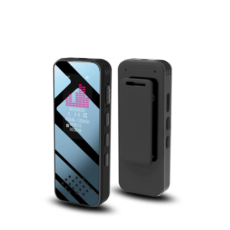 Mini rectangular simple voice recorder one button multi control clear sound quality telephone recording long distance recorder