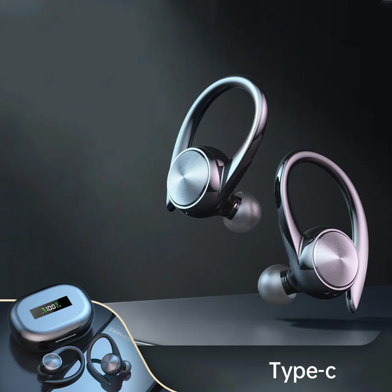 Type C Air Buds Wireless LED Digital Display TWS Earphones Headphone BT 5.0 Wireless Earbuds Game Typc C Fast Charging