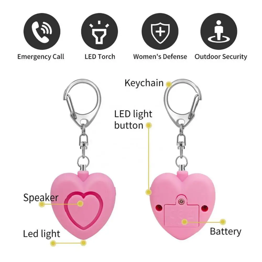 130db anti attack personal safety alarm self defense keychain for kids Lady elderly Self Defense Protection