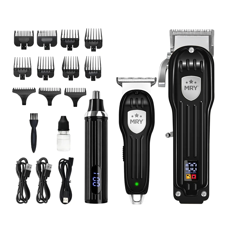 MRY Best Price Nose Hair Electric Trimmer Clippers Rechargeable Quality Beard Kit For Men Grooming Care
