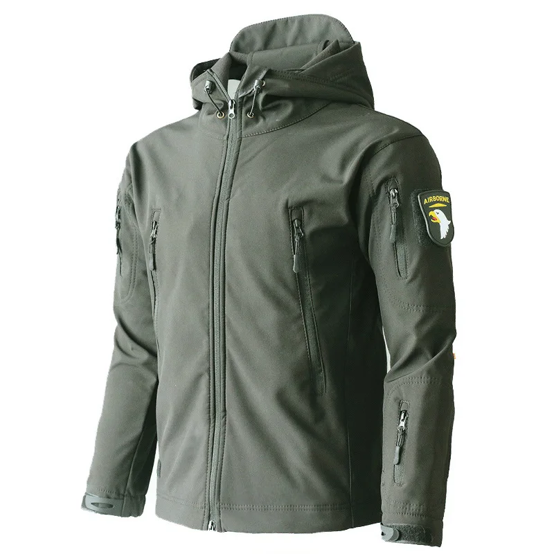  Autumn and winter plus plush thick camouflage clothing windproof waterproof men Ski