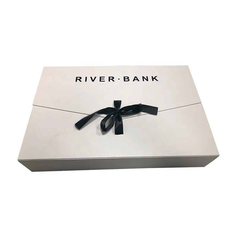 Luxury Customized Logo Rigid Paper Box Foldable Cardboard Cosmetics Box Gift Packaging With Ribbon
