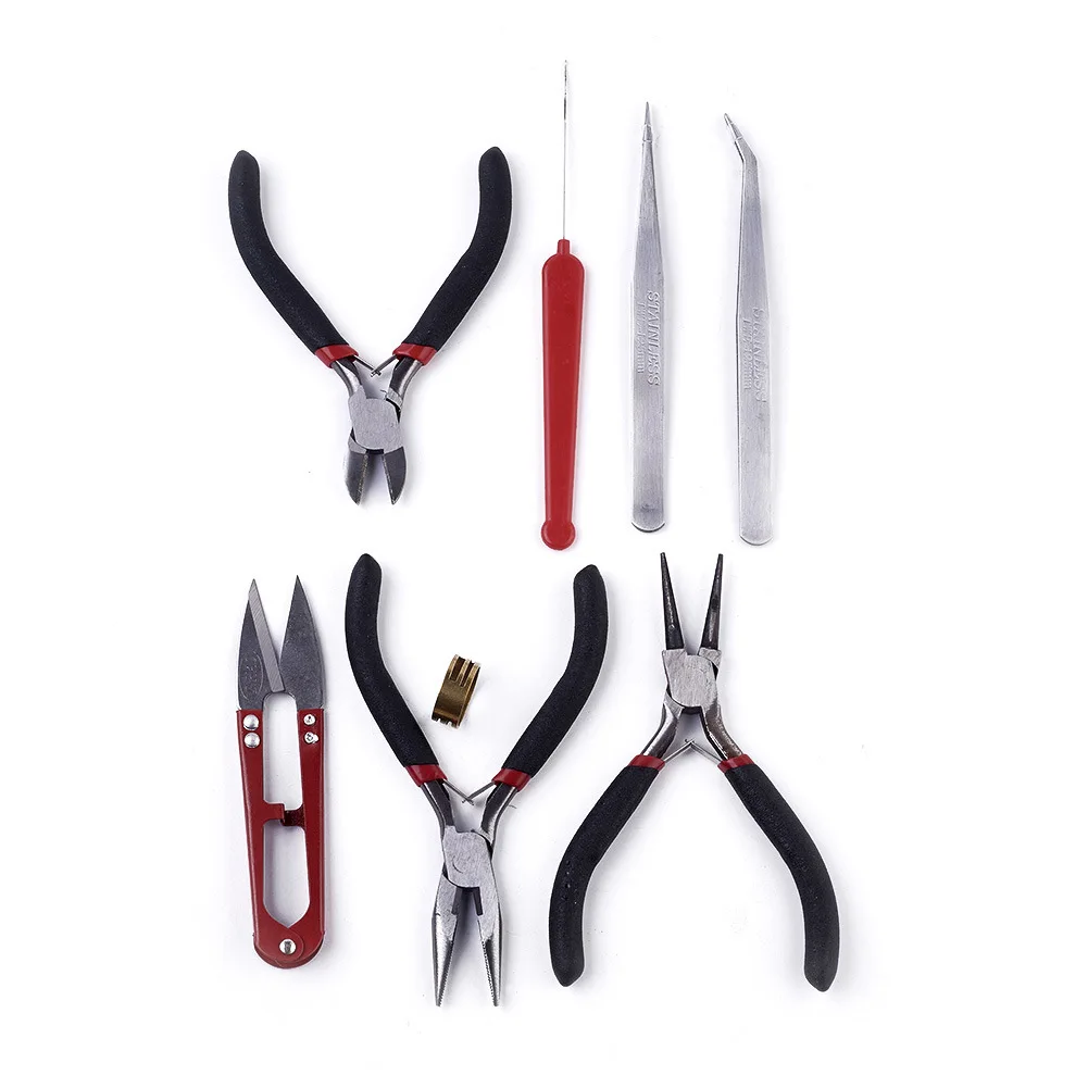 Rawmand Jewelry Making Supplies Kit with Jewelry Tools Jewelry Pliers Tweezers Scissors Jump Ring Opener Awl