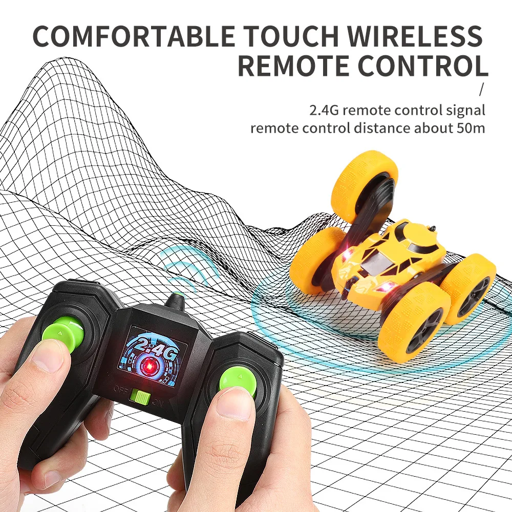 
Amazon 2.4G Remote control Deformable Twister Remote Control 360 Stunt Car Drift RC Stunt Car Toys for Kids 