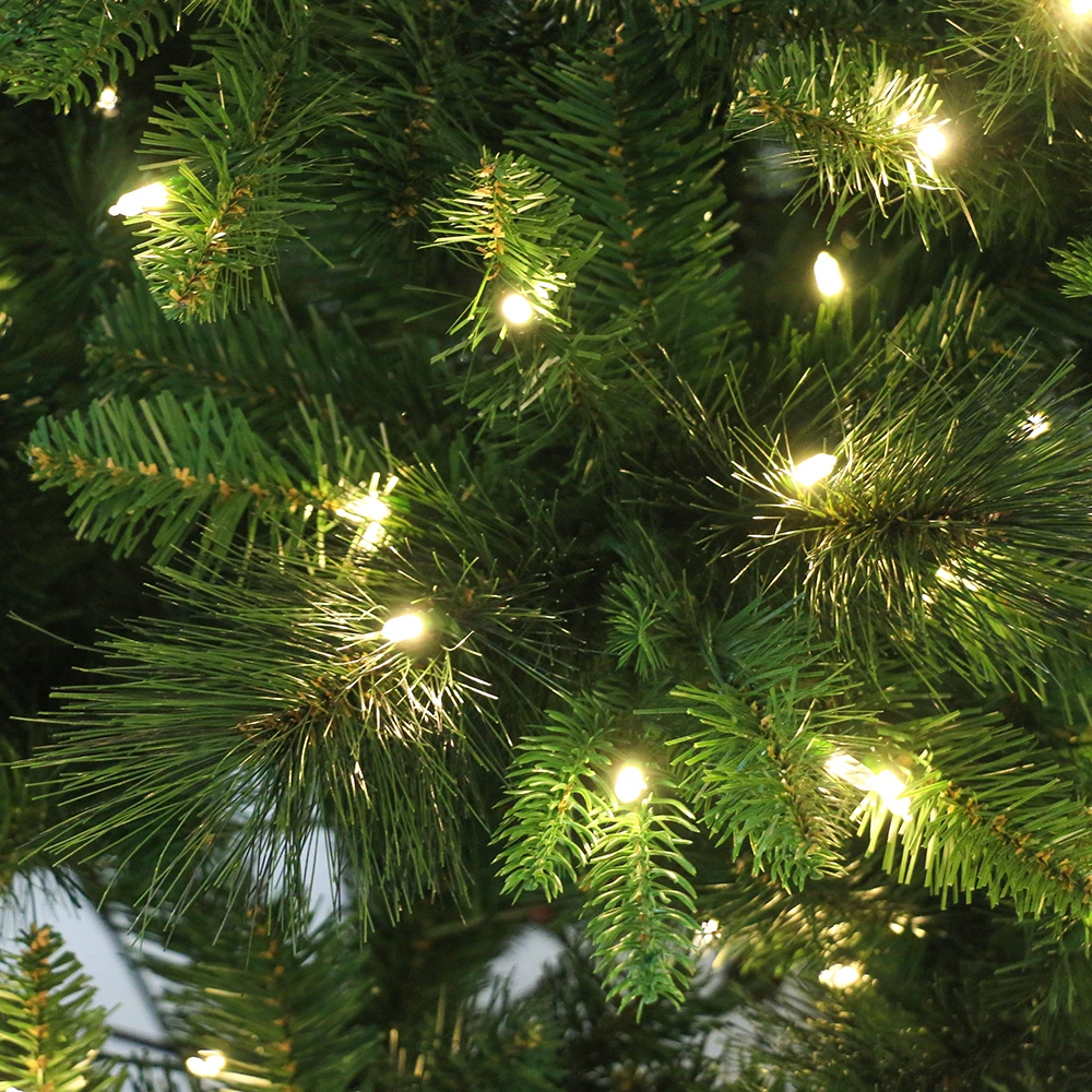 6ft Pre-Lit Artificial Holiday Christmas Tree with Warm White Lights Premium Hinged Spruce Xmas Tree with 800 Branch Tips