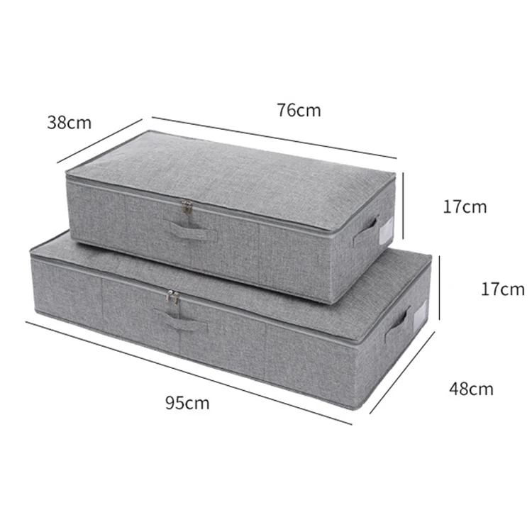 Under Bed Storage Containers 4.5 Inches Tall Low Profile Underbed Clothes Storage Organizer Bin with Sturdy Sidewalls