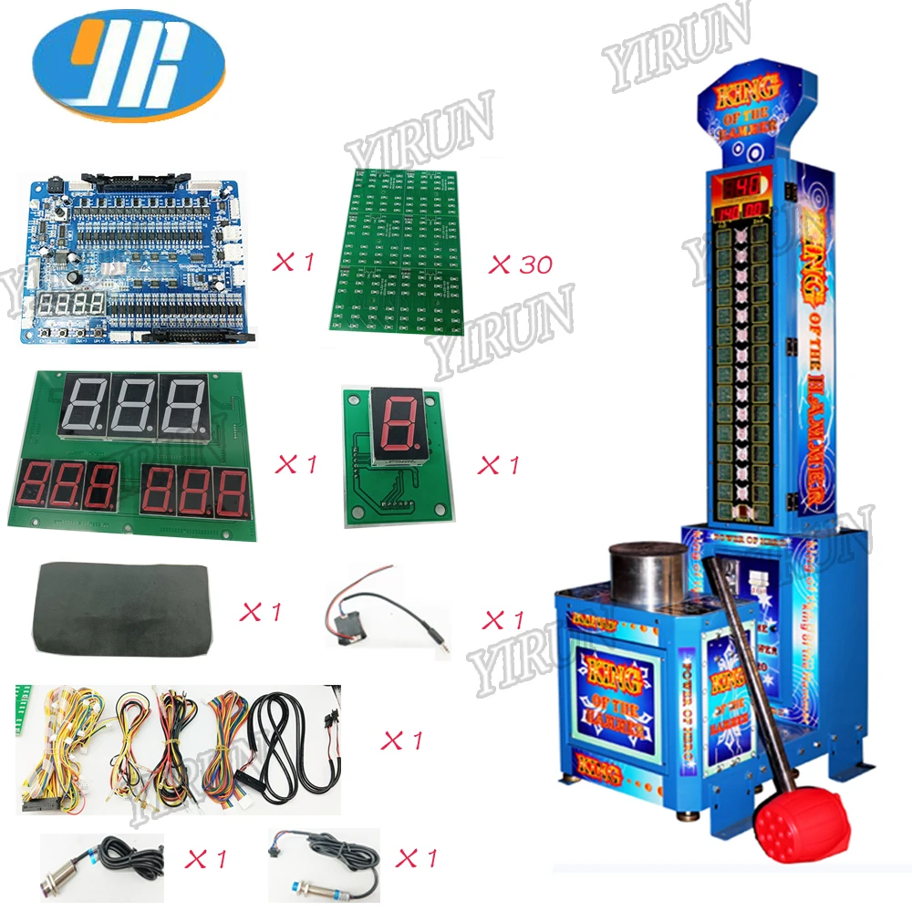 YIRUN DIY Kit for Club Bars Coin-Operated King Hammers Video Boxing Machine High Profit Arcade Game Wooden Fiberglass Material