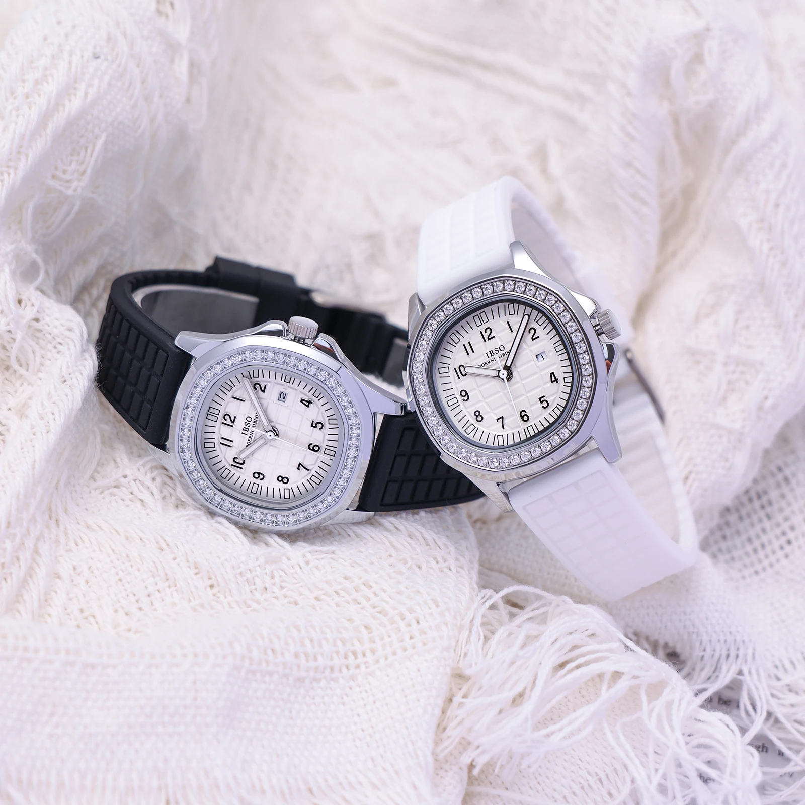 Hot Sale Luxury Ladies Quartz Watches for Women Waterproof Silicone Strap with Steel Case Watch For Girls Seiko Movement Reloj