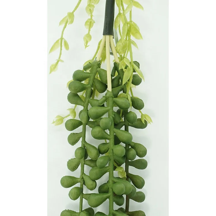 Оптовая продажа искусственные растения Senecio Rowleyanus 50 см мягкие пластиковые ПВХ-ягоды подвесное растение для