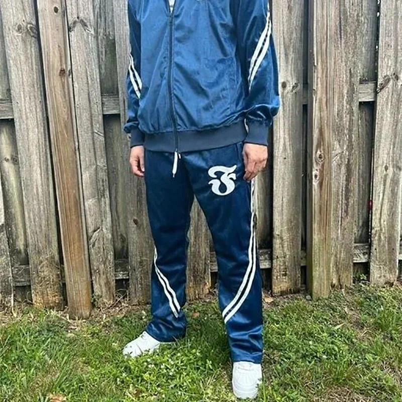 Rainbow Spray Custom Windbreaker Suit Two Piece Set Zip Up Jacket Sweatsuit Nylon Zipper Track Suit Windbreaker Tracksuit