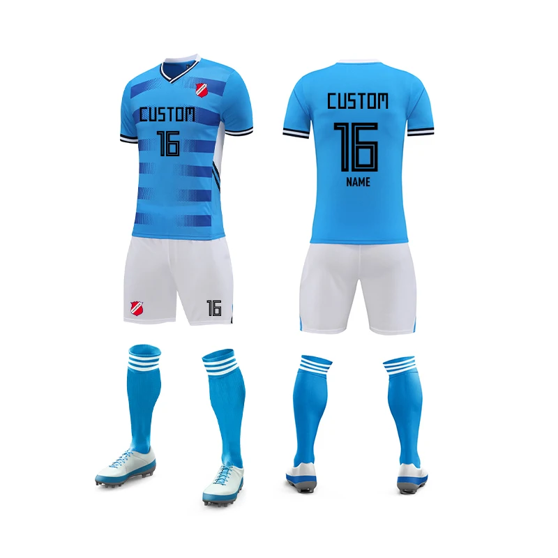 Professional Embroidery Soccer Kit Football Uniform Soccer Jersey Sublimated Team Jersey Uniforms Customized Football Kts