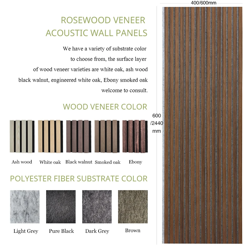 black acoustic wall slat real wood slat acustic wooden slat wall pet acoustic panel wood veneer for Interior Decoration Tv Wall