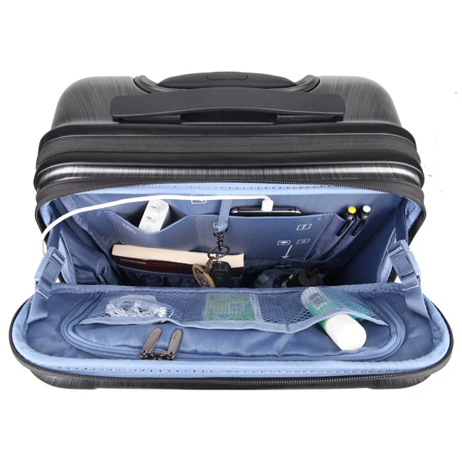 2022 fashion hardside trolley luggage set pc  smart luggage